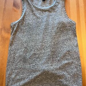 J. Crew Heather Gray Tank Top, Knot Tie, Open Back, Medium